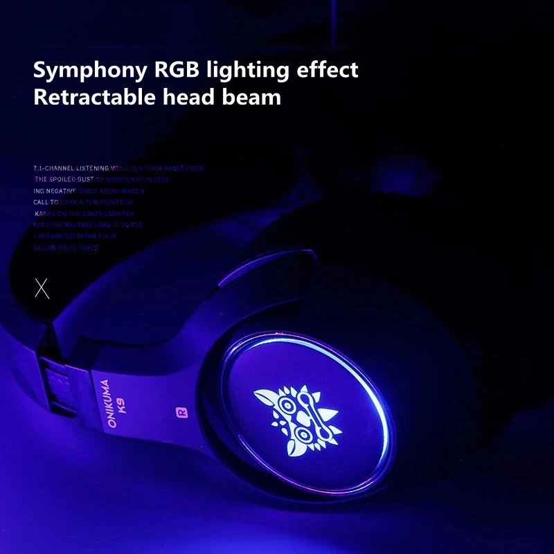 

K9 Wired Headset Stereo Earphones Gamer Headset Black Cat Ear Cute With Microphone 3.5mm RGB Gaming Headphone Ergonomic
