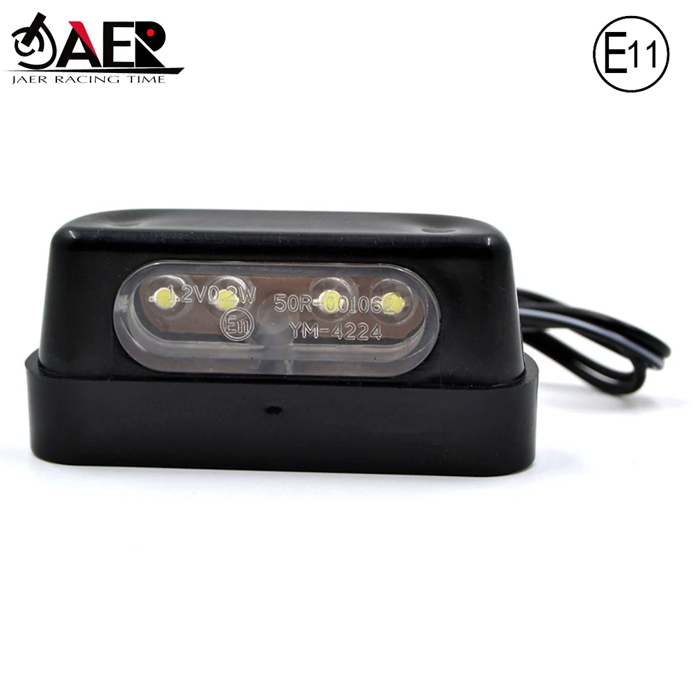 JAER мотоцикла белые светодиодные номерные знаки для мотоциклов лампы 12V задний