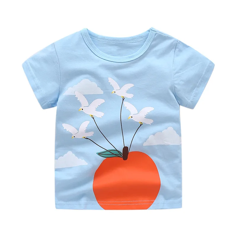 2021 футболка для девочек детская одежда топы летняя с принтом животных кроликом