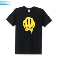summer new fashion cute acid laugh face expression printed mens t shirt short sleeve o neck cotton anime t shirts top tees