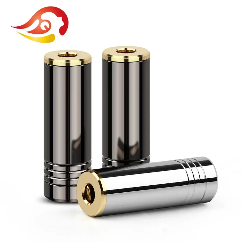 

QYFANG 3.5mm 4 Pole Stereo Earphone Female Jack Audio Plug Highly Bright Shell Metal Adapter DIY Wire Connector For Headphone