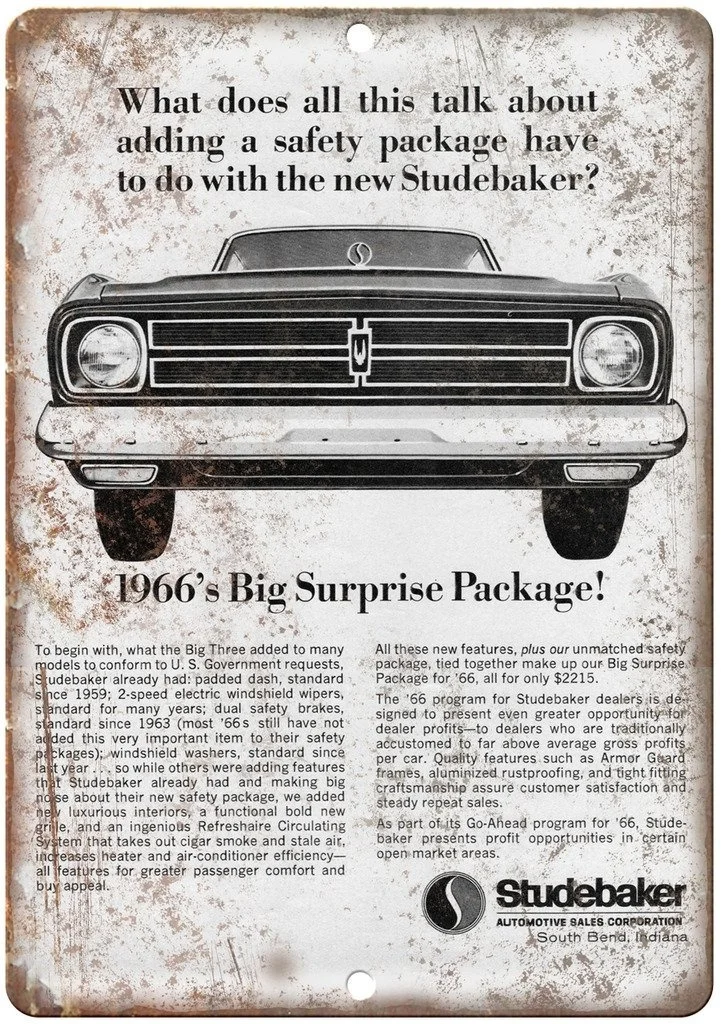 

Sudebaker Automobile Car Retro tin sign nostalgic ornament metal poster garage art deco bar cafe shop