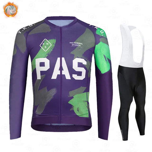 

Winter Thermal Fleece Set PNS Cycling Clothes Men's Jersey Suit Sport Riding Bike Clothing Bib Pants Warm Sets Ropa Ciclismo