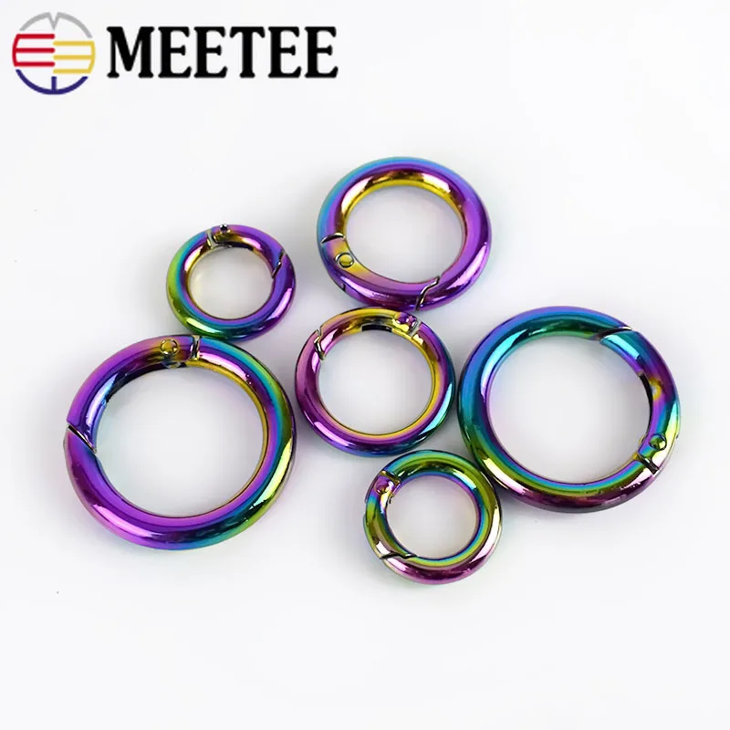Meetee 5 шт. 12/17/19/25/32 мм Радужное весеннее металлическое уплотнительное кольцо