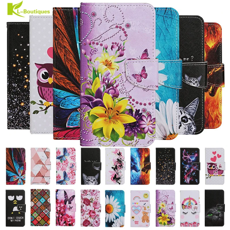 

Fashion Pattern Case On For Huawei Y6S Y9S Y5P Y6P P40 Pro Lite E P Smart 2020 Honor 9A 9S 9X 10i 8A Cover Flip PU Leather Case