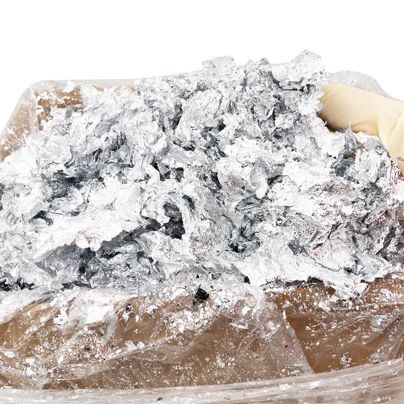 1 кг имитация серебряных хлопьев блестящий алюминиевый лист осколк для стены