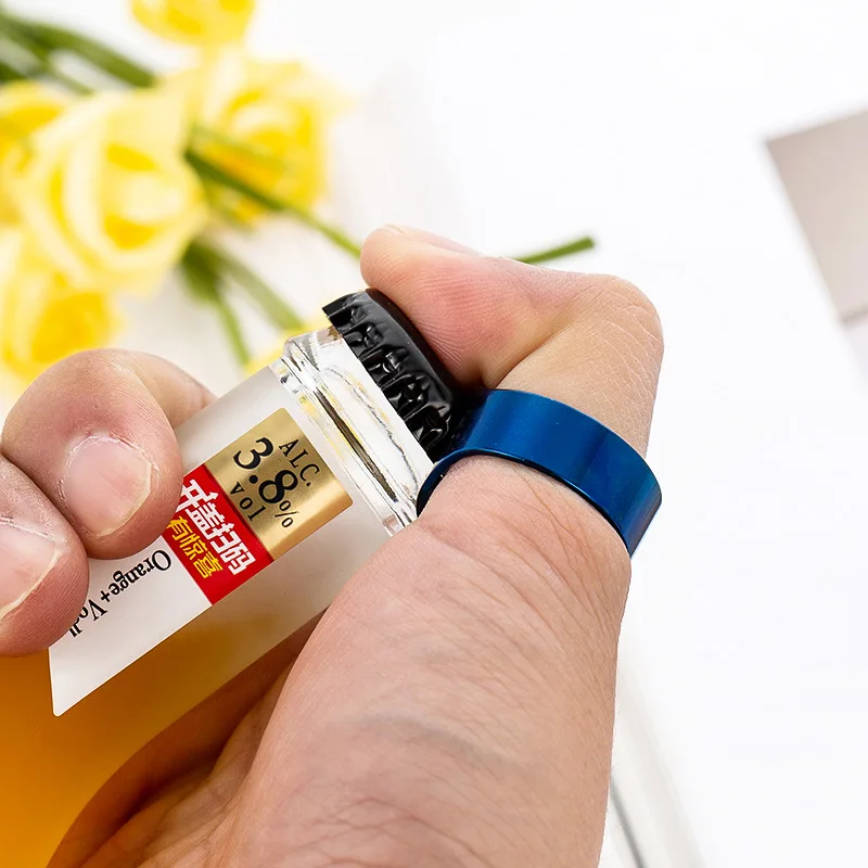 1 шт. многофункциональная нержавеющая сталь цветная кольцевая открывалка