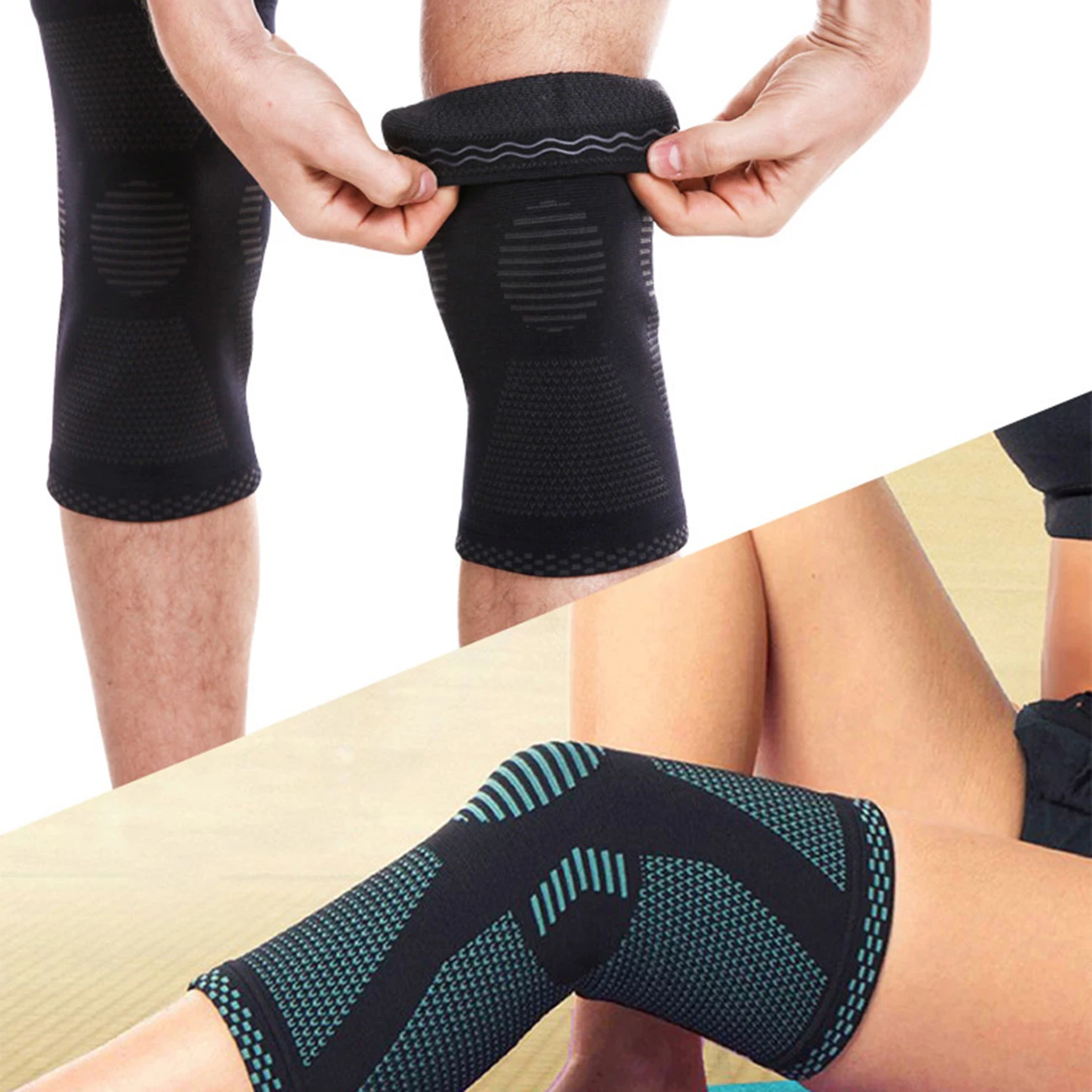 

1Pc Protective Knee Pads Comfortable Knee Compression Sleeves Knee Guards for Basketball Volleyball Workout Climbing