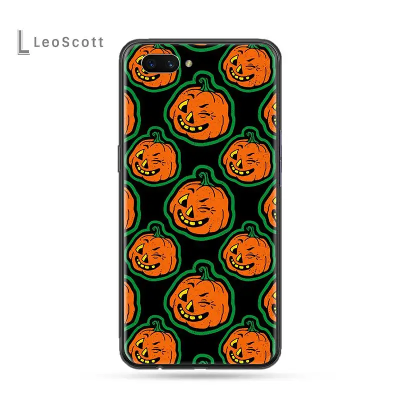 

Halloween scary pumpkin skull Phone Case For OPPO F 1S 7 9 K1 A77 F3 RENO F11 A5 A9 2020 A73S R15 REALME PRO