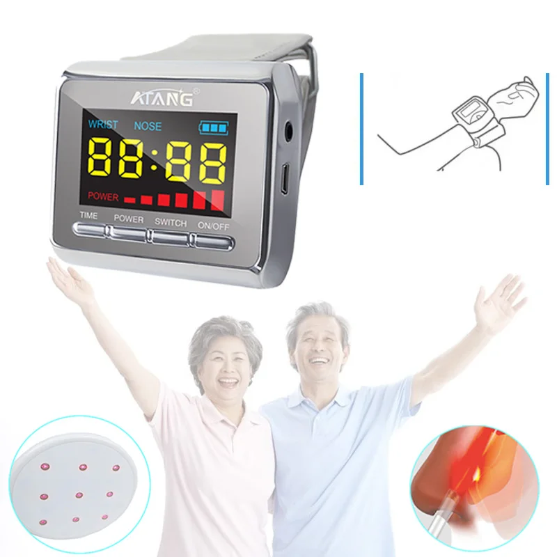 Холодная лазерная терапия часы для ринита уха глухоты глотки облегчение боли