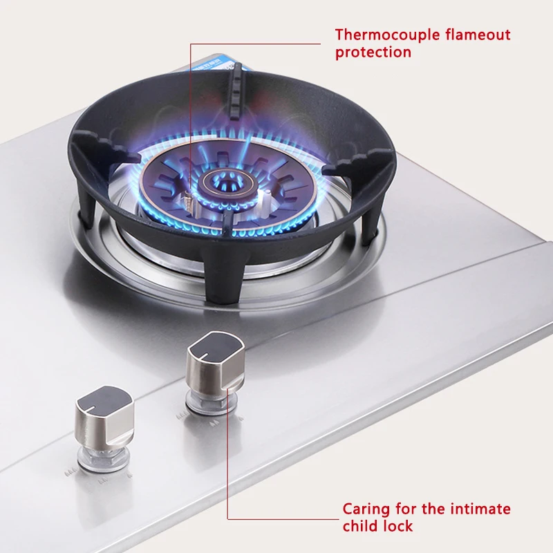 Газовая плита с электронным импульсным зажиганием встроенная горелка для