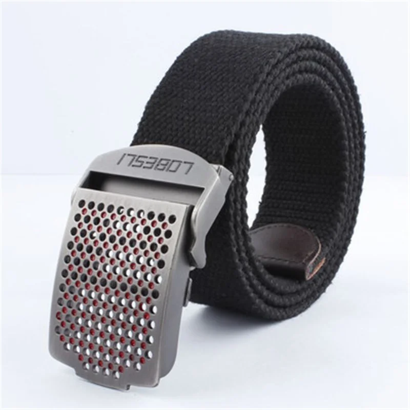 Ремень брезентовый мужской повседневный модный пояс в стиле ВВС на пуговицах из