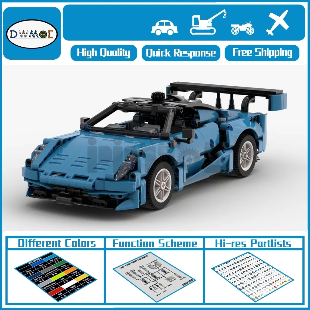 

Moc-82927 V8 small sports car static version Boy Gift mosaic building block technology