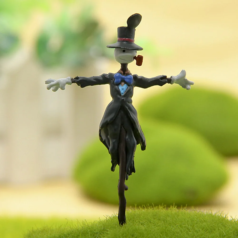 Landscape Home Decoration Mini Scarecrow Figurine Toy Figures Anime Garden Miniatures Resin Doll Halloween Gift | Дом и сад