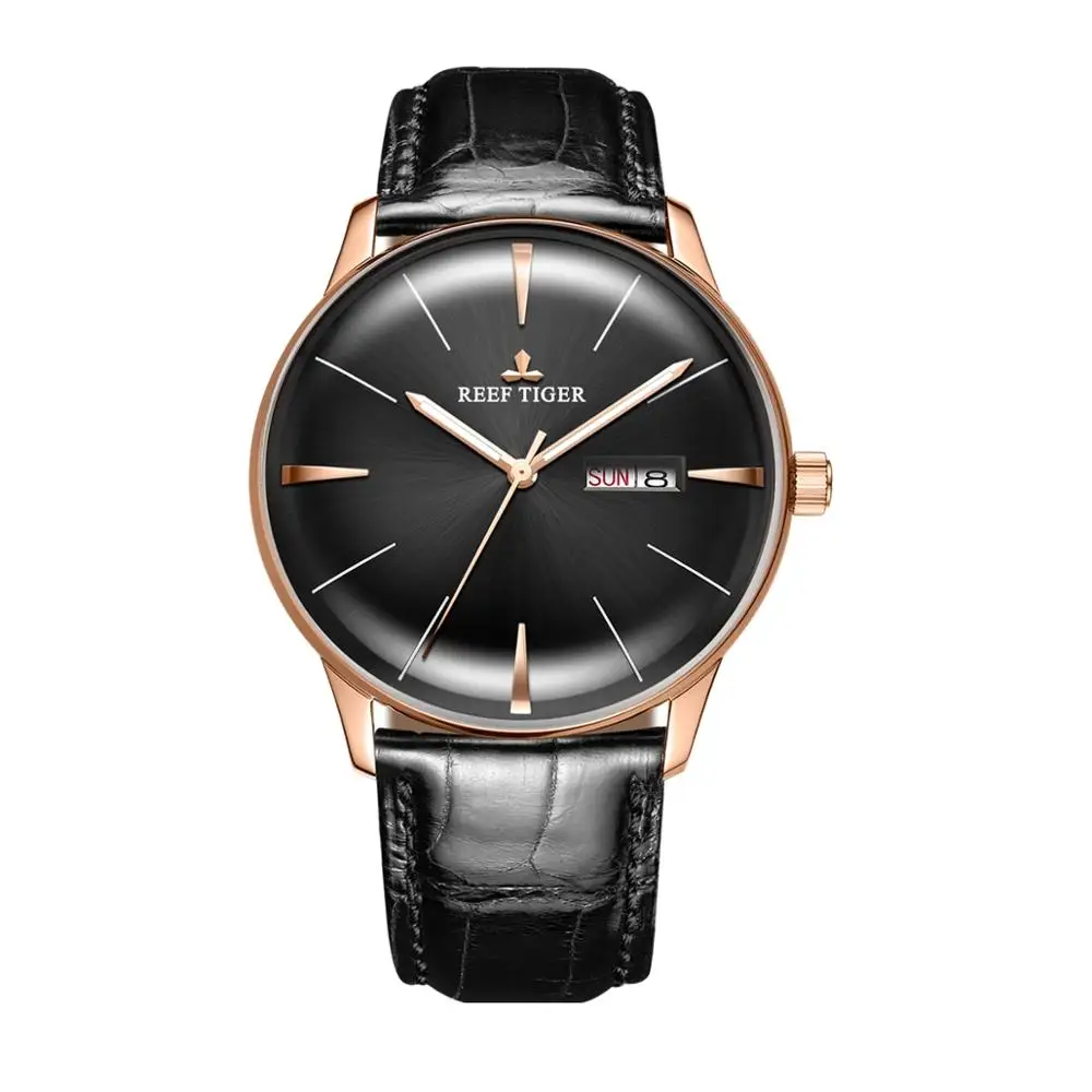 men watch p1 Роскошные мужские часы, мужские автоматические механические наручные часы Reef Tiger, водонепроницаемые наручные часы, Модные Аналоговые часы montre homme RGA8238 - Цвет: men watch p1