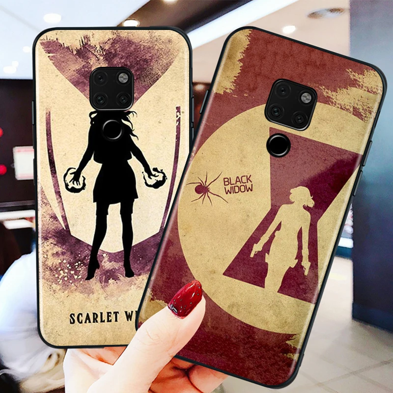 

Avenger Marvel Superhero for Huawei Mate 40 RS 30 20 X 10 P Smart Z S Lite Pro Plus 2021 2020 Black Phone Case