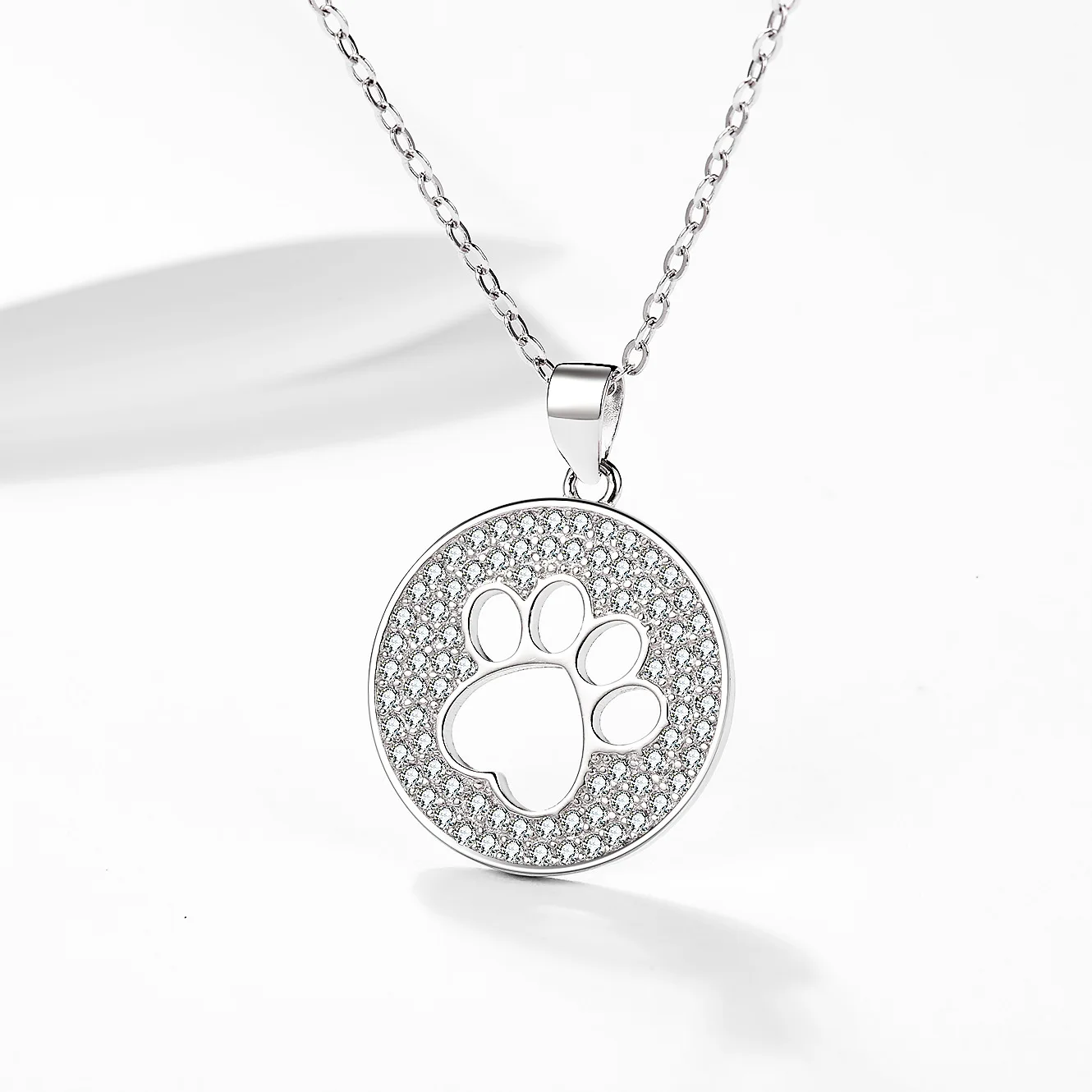 

Sodrov Серебро 925 милые животные кулон с печатью лапы ожерелье серебряные ювелирные изделия ожерелье для женщин