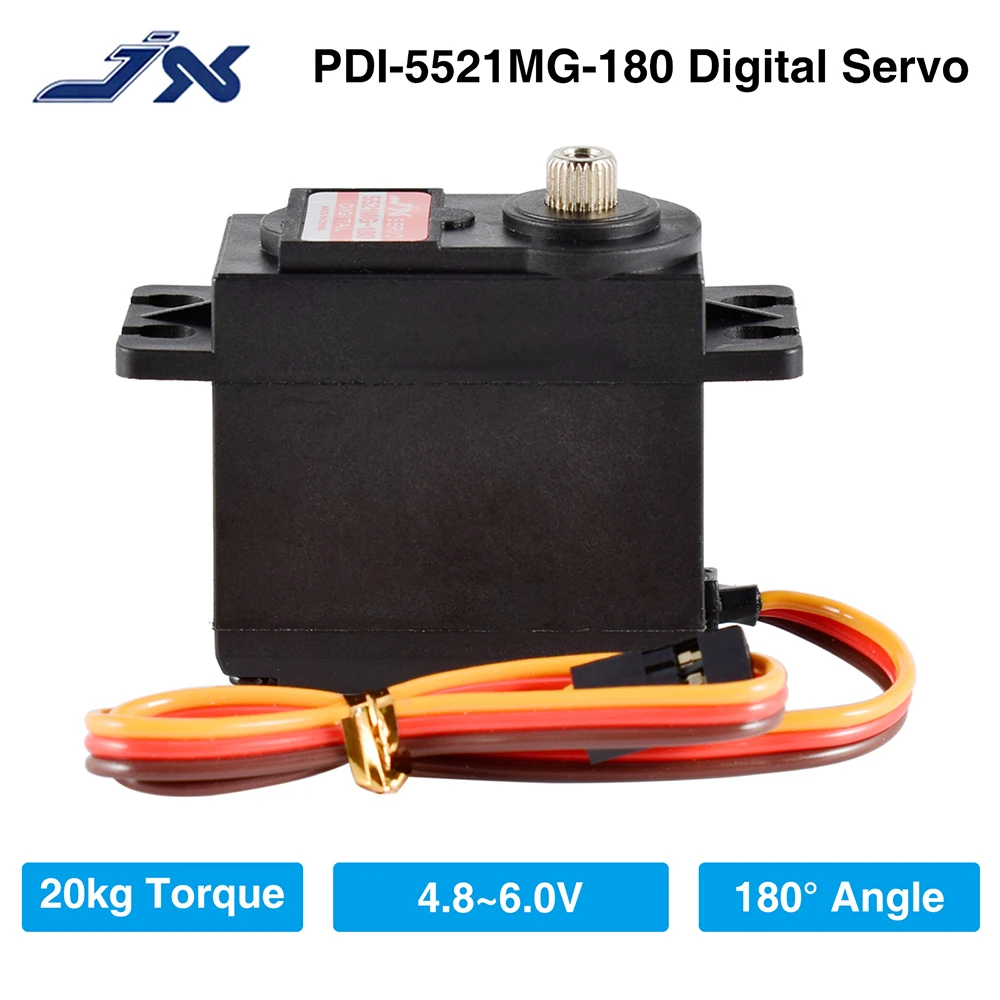

New JX Servo PDI-5521MG 180 Degree 20KG Torque High Precision Metal Gear Digital Standard Servo for RC