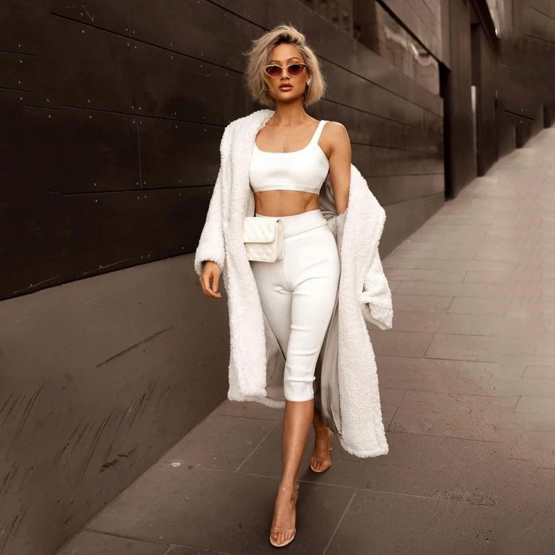 Женское Бандажное платье Sexyboutique комплект из 2 предметов сексуальный мини топ на