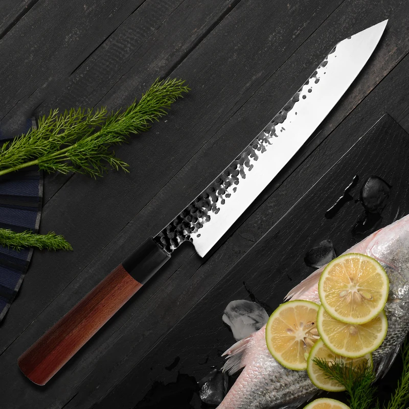 Нож для нарезки мяса Grandsharp 9 дюймов лезвие молотка из нержавеющей стали кухонный