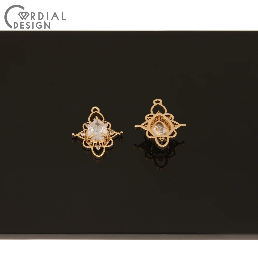 

Cordial Design 50Pcs 16*21MM CZ Pendant/Jewelry Accessories/Earrings Making/Hand Made/Jewelry Findings & Components/DIY Charms