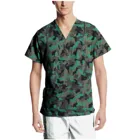 S-3XL Для мужчин короткий рукав для ролевых игр, медсестра, футболки с v-образным вырезом с принтом кормящих рабочих форменная футболка рубашка с карманами Medicaled аксессуары