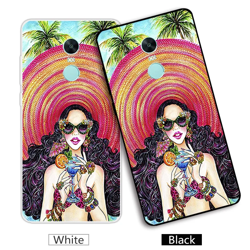 5.5 inch Phone Case For Xiaomi Redmi Note4x Wallpapers Back Cover for Note 4X Xiomi Note4X Silicone | Мобильные телефоны и