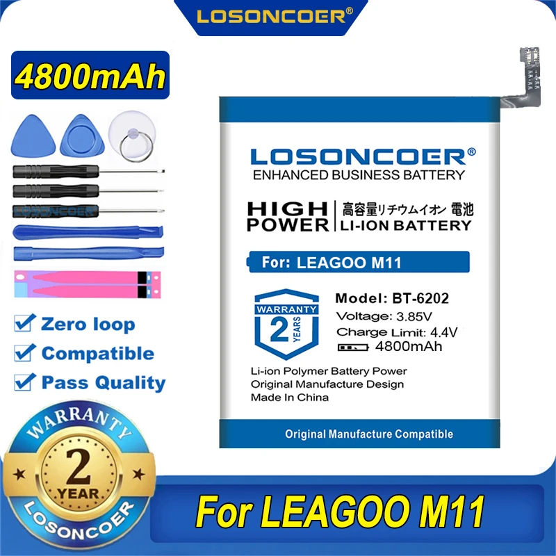 4900mAh BT-6202 BT-6203 BT-591 BT-565 BT-566 Аккумулятор для мобильного телефона Leagoo KIICAA Mix T5 T5C / M11 /S10 /KIICAA POWER