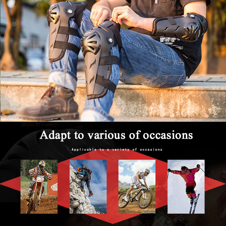 

4PCS/SET ELBOW KNEE SLEEVE PAD BREATHABLE WINDPROOF ARM LEG PROTECTIVE GUARD OUTDOOR MOTORCYCLE CYCLING SPORTSWEAR ACCESSORIES
