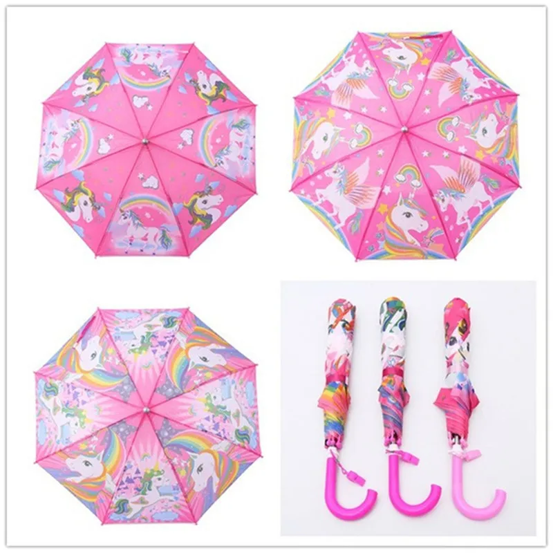 pink random Дисней Дети Микки тачки Замороженные Эльза Анна Белоснежка София Человек-паук витой зонтик полуавтоматический студенческий детский зонтик - Цвет: pink random
