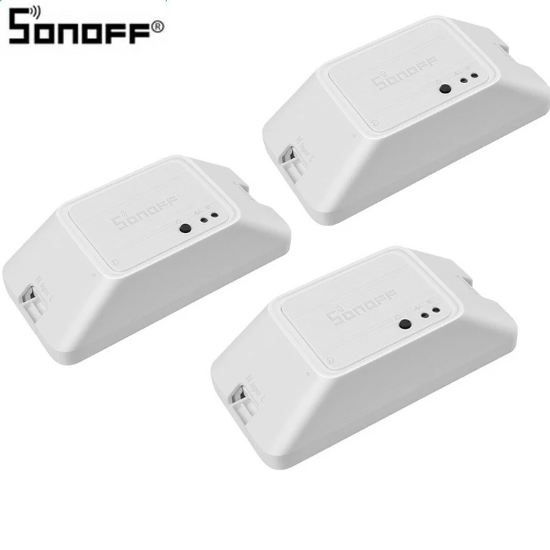 3PCS Sonoff базовый R3 Wifi переключатель DIY беспроводной пульт дистанционного управления Domotica светильник интеллектуальное реле для домашней автоматизации модуль контроллера Alexa совместимый - Комплект: 3PCS
