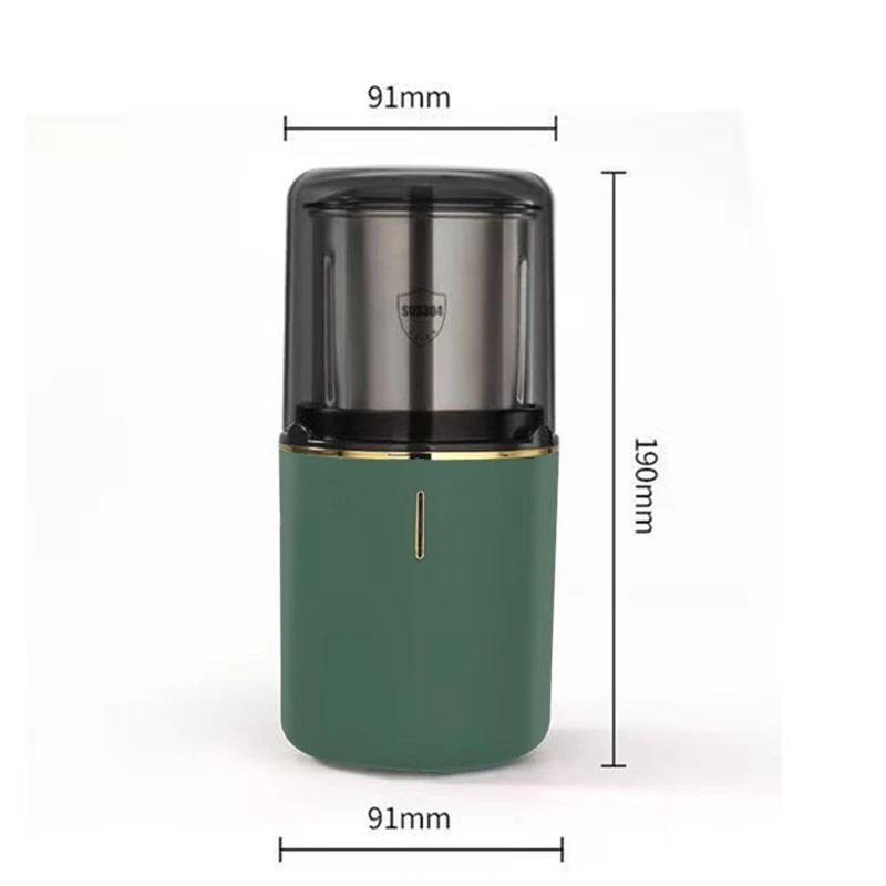 

Portable Coffee Grinder Electric Bean Nut Herb Grinder Coffee Beans Multifunctional Coffee Machine for Kitchen,Green