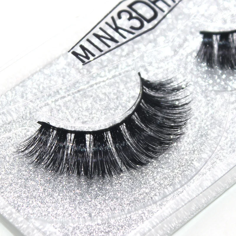 Горячая 1 пара 3D норковые ресницы настоящие индивидуальные полосы густые