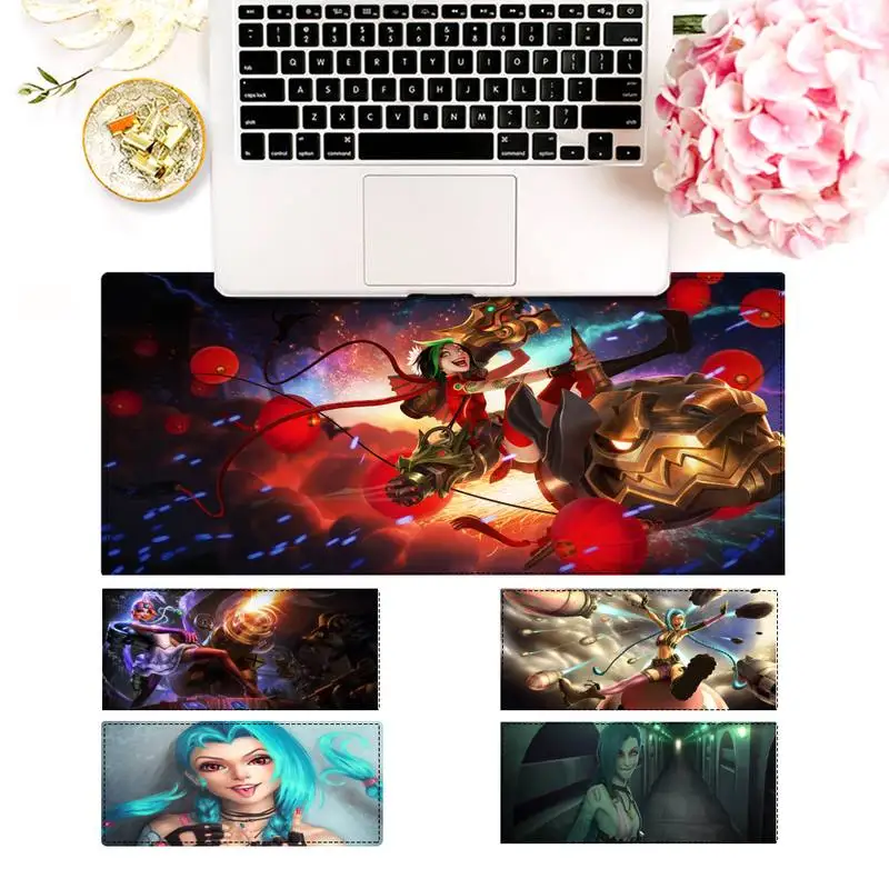 

2020 LOL Jinx Gaming Mouse Pad PC Laptop Gamer Mousepad Anime Antislip Mat Keyboard Desk Mat For Overwatch/CS GO