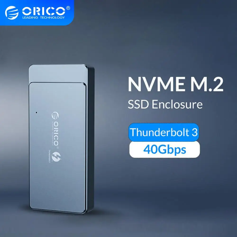 Алюминиевый корпус ORICO Thunderbolt 3 40 Гбит/с M.2 NVME SSD поддержка кабеля C для Mac Windows|Корпус