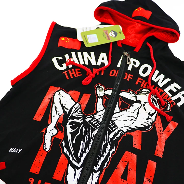 ROLLHO POWER без рукавов боксерский жилет с капюшоном майка Mma Muay Thai Mma Fight Wrestle фитнес мужской тайский боксер спортивная одежда S-4XL