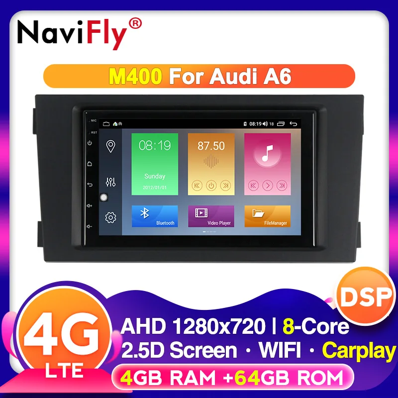 4G Android 10 0 64G Автомобильный GPS навигатор для Audi A6 S6 RS6 1997 2004 автомобильный dvd плеер