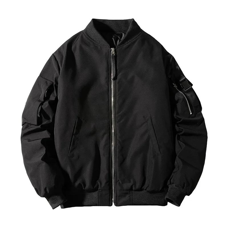 Winter Bomber Jacket Men Air Force Pilot Male Solid Letter Embroidery Baseball Couple Hip Hop Streetwear Autumn | Мужская одежда