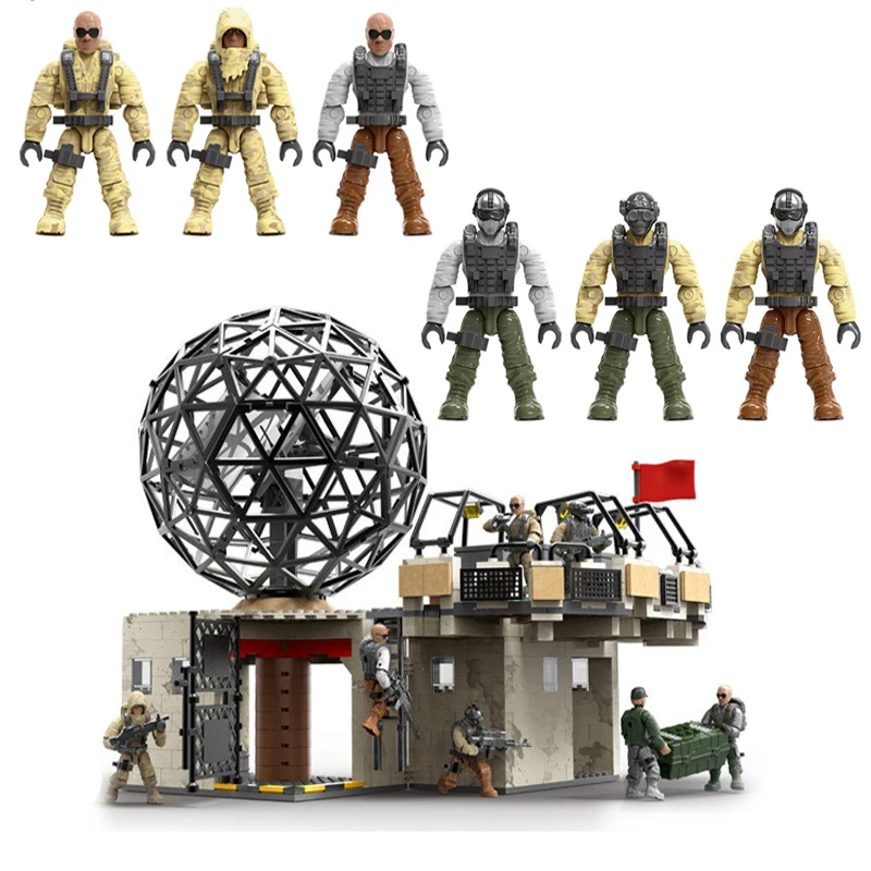 Военная армейская команда спецназа солдатские фигурки опорная база дезерты