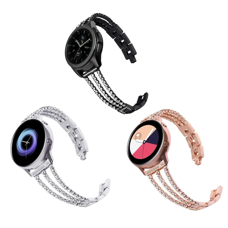 Роскошный браслет из нержавеющей стали с 3 цепочками и бриллиантами