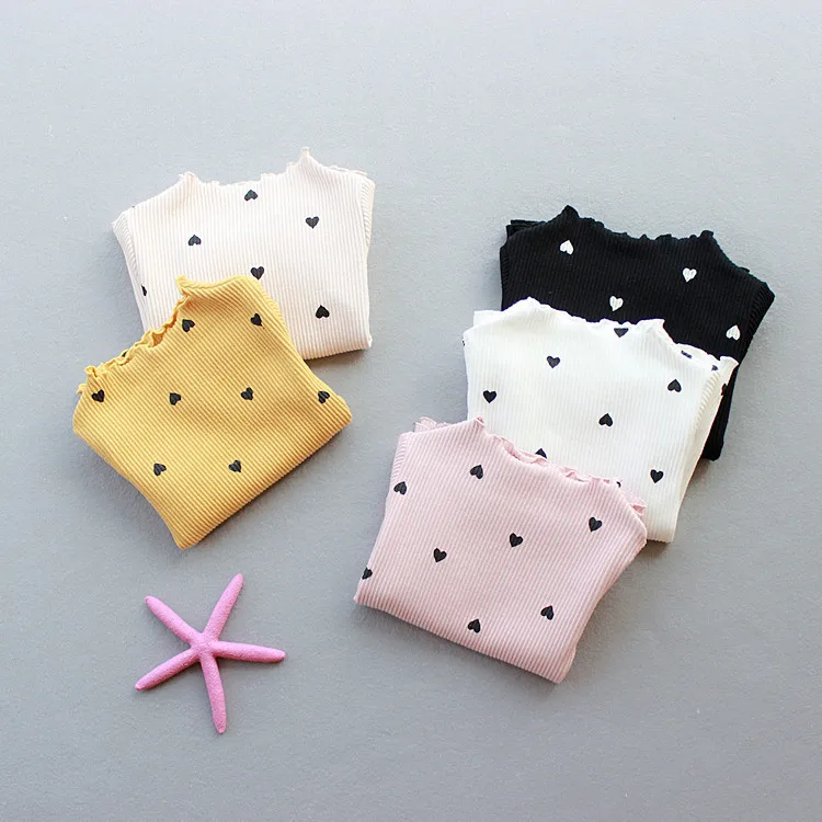 Новый осень зима для маленьких девочек футболка из хлопка с длинными рукавами