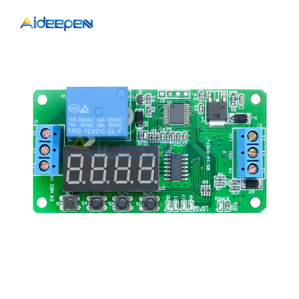Многофункциональное реле задержки постоянного тока 5 В 12 1 канал таймер