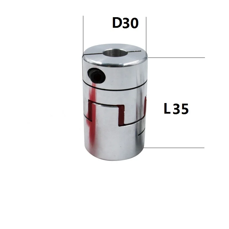 

Factory 1Pcs inner hole 6/6.35/7/8/9/10/11/12/13/12.7/14/15/16mm D30L35/D30L40 Motor Flexible Plum Coupling Shaft Coupler