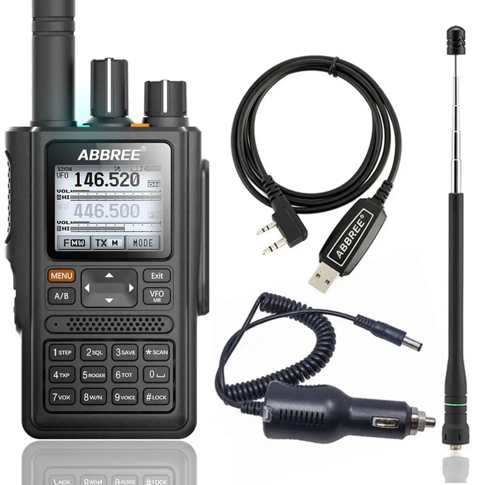 as picture 2 ABBREE AR-F8 gps 6 полос двойной дисплей двойной режим ожидания 999CH Многофункциональный VOX DTMF SOS ЖК-дисплей цветной дисплей рация радиоприемник - Цвет: as picture 2