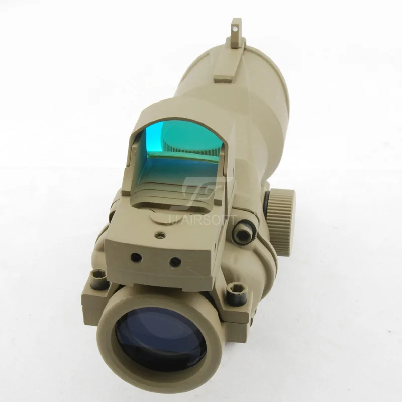 JJ страйкбол ACOG Стиль 4x32 прицел с доктором мини красный точка света сенсор и QD