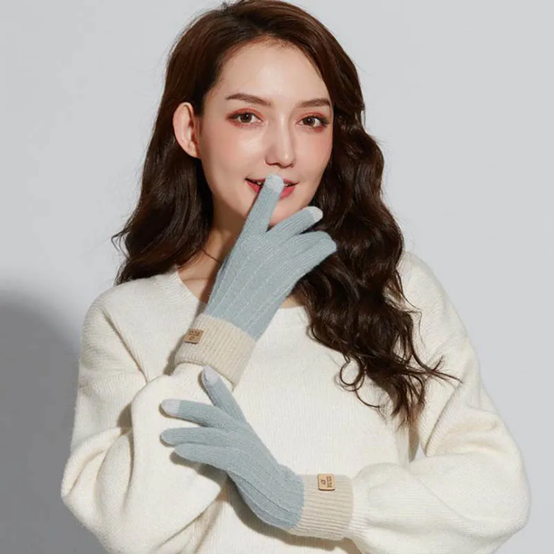 Calymel рождественские подарки Зимние перчатки для женщин женские теплые