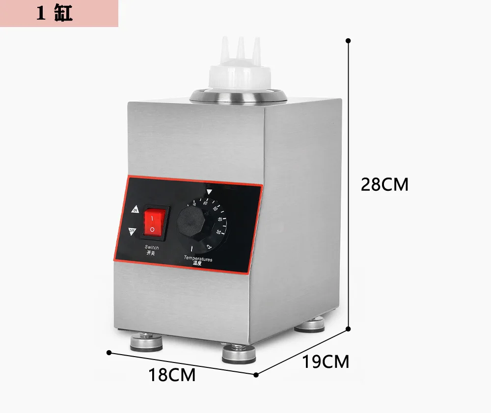 220 В коммерческий подогреватель шоколада соуса Электрический из нержавеющей