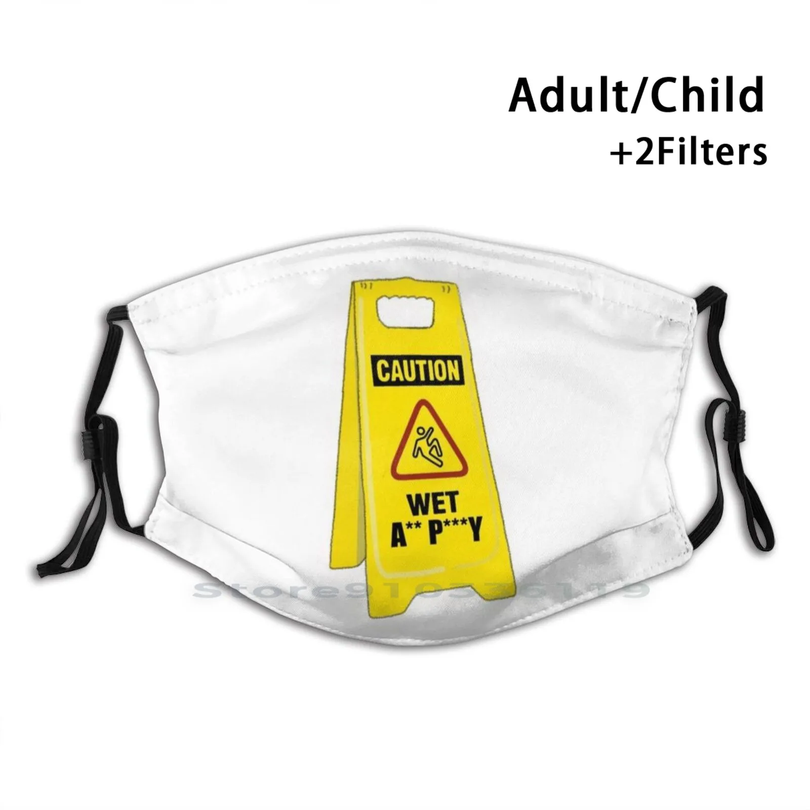 

Wap Caution Sign Reusable Mouth Face Mask With Filters Kids Wap Cardi B