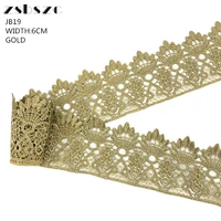 6cm width 5yards vintage gold lace trim applique trimming luxury embroidery light gold lace fabric for wedding dresses