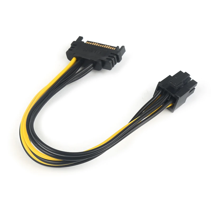 Кабель адаптер для видеокарты SATA 15 Pin Power Female 6Pin Male PCI Express компьютерные аксессуары